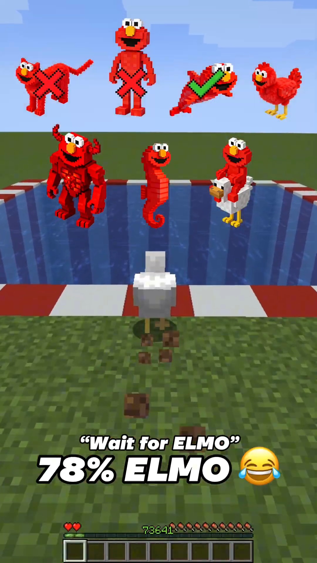 Wait for ELMO the JOCKEY 😍 #shorts | Maizen Minecraft Challenge | Facebook