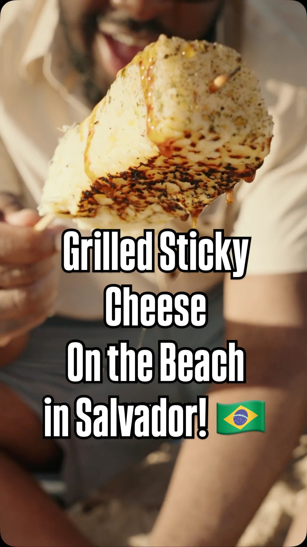 Fried cheese on the beach just hits different… ??? Grilled 