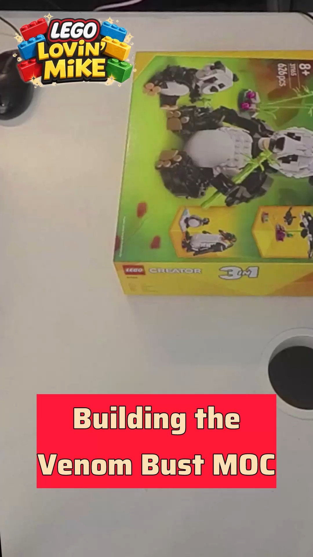 Building the Venom MOC from Lego set 31165 (Panda 3-in-1) #Lego