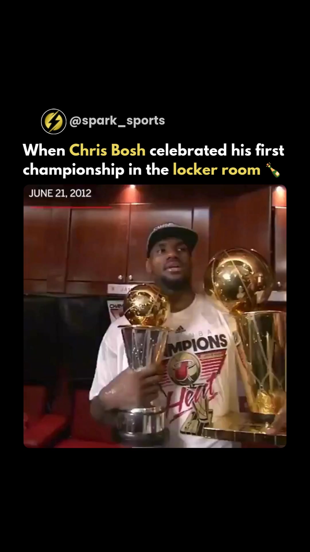 Chris Bosh reminding us of one of the greatest moments in