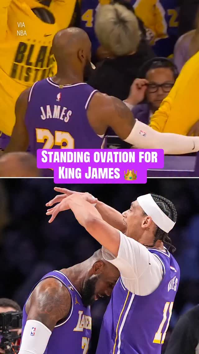 LeBron received a standing ovation after becoming the oldest player in ...