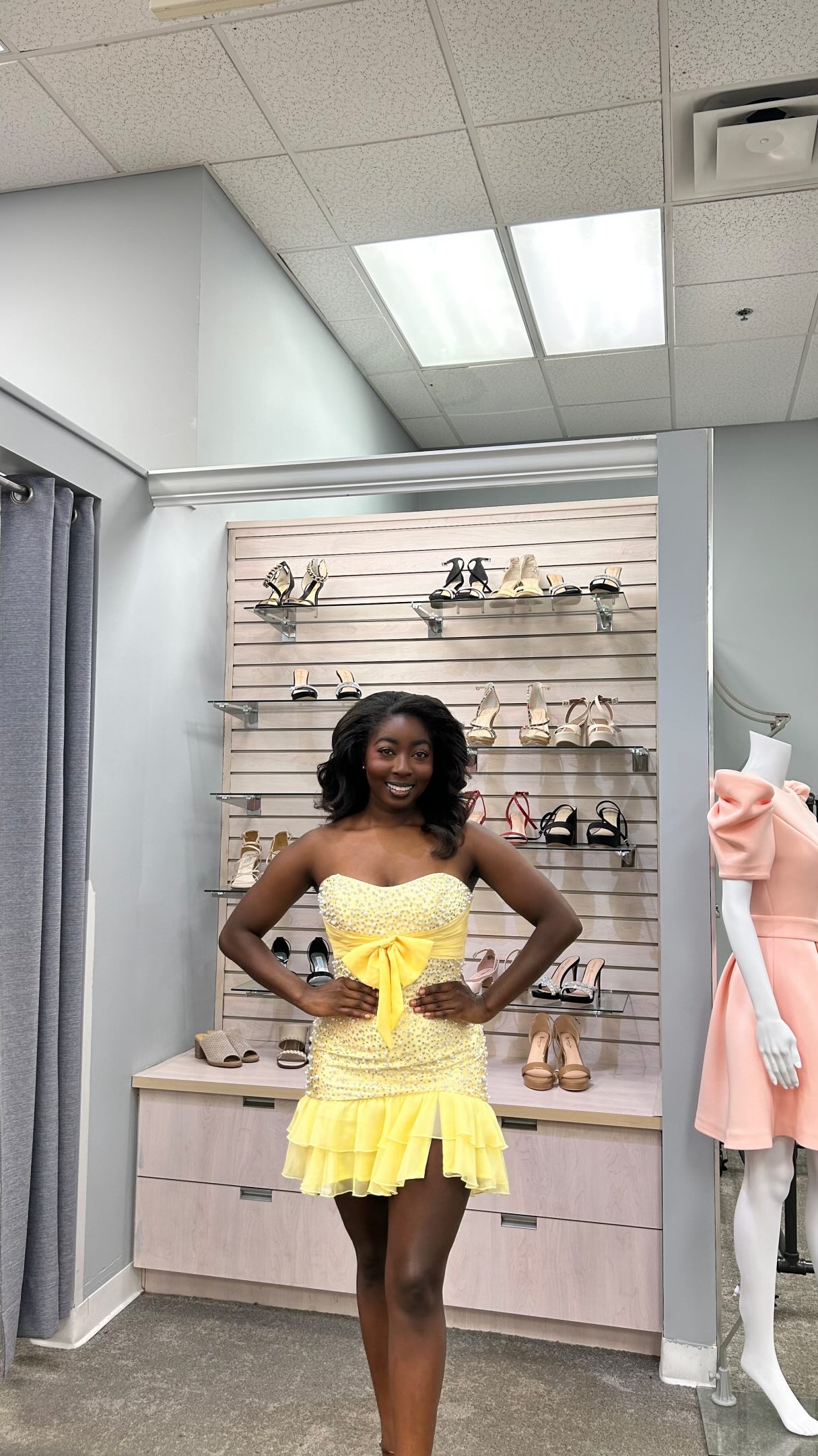 We got all the bells 🔔 and the whistles 🛍️ you’ll need! , #shopsloans so you can feel authentically YOU at hoco🤩, #homecoming #hocodress #bellsandwhistles #trend | Sloan's Formals & Boutique