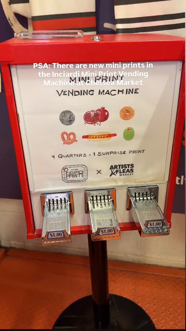 New mini prints have arrived at the Artist & Fleas vending machine