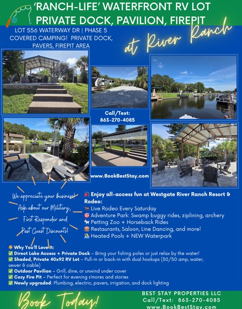 🚨 FOR RENT: RanchLife Waterfront RV Lot w Dock! – Lot 556 at River ...
