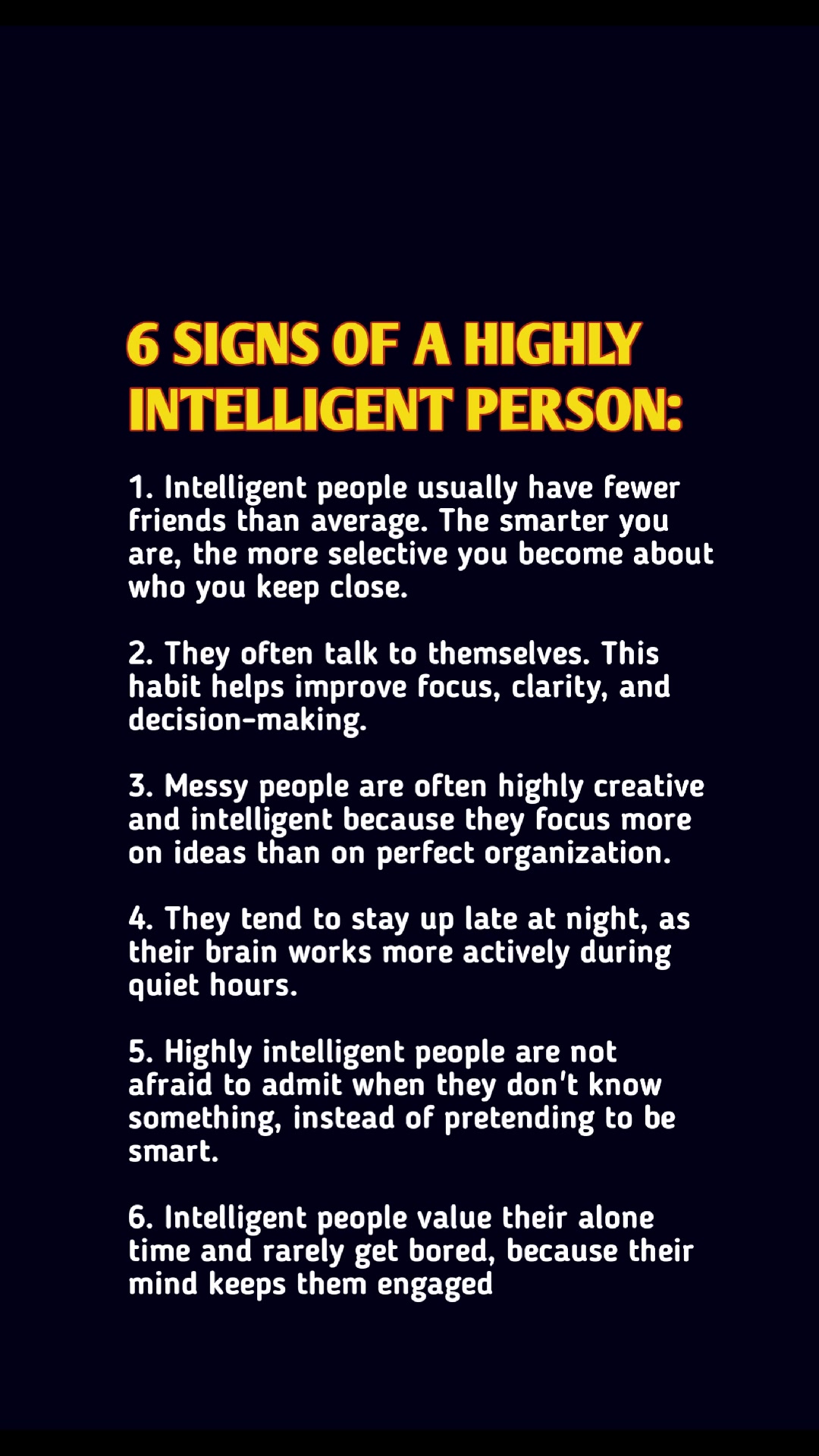 6 Signs Of A Highly Intelligent person #signs #facts #psychologyfacts ...