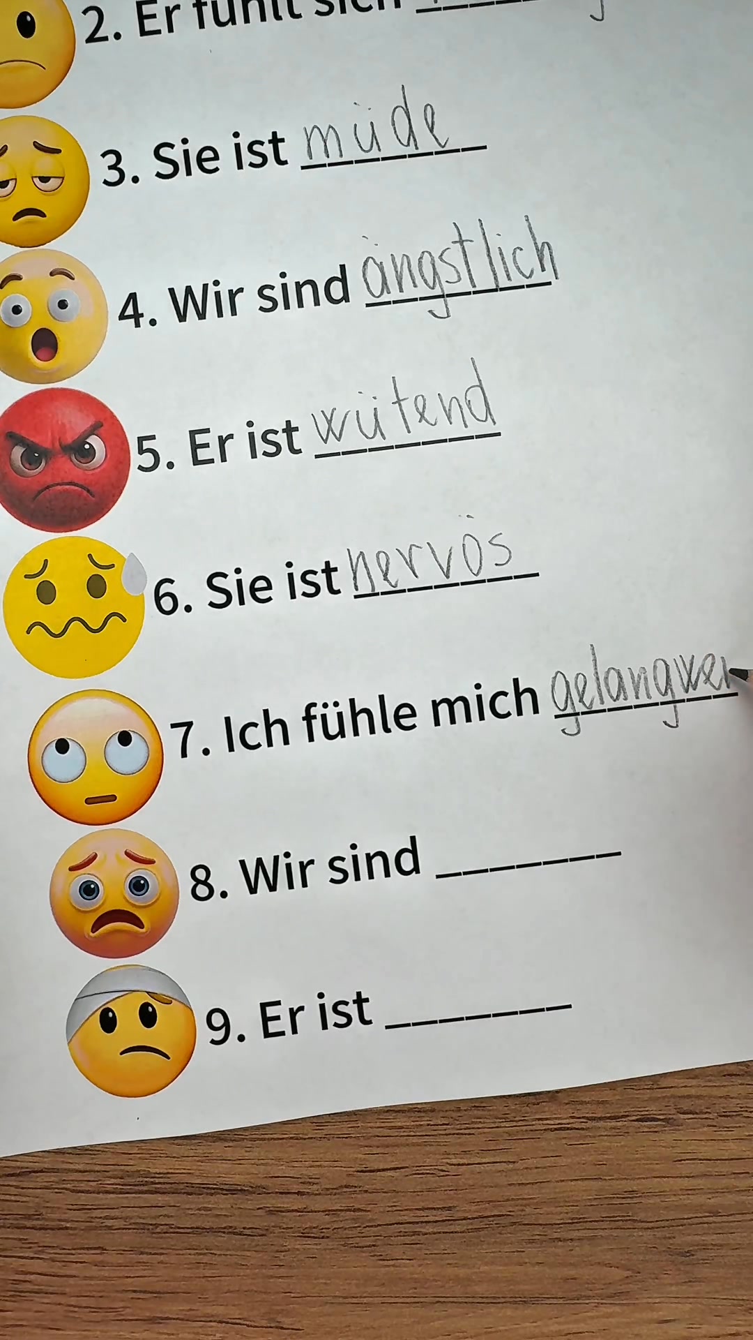 Emotionen auf Deutsch #deutschland #deutsch #deutschlernen #german # ...