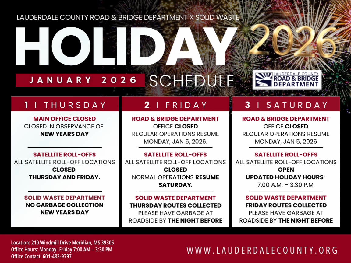 🎉 Hello, 2026! 🎉 From... - Lauderdale County Road & Bridge | Facebook