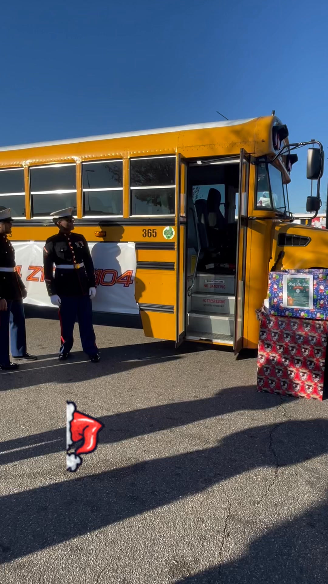 Capt. N. Curtis and Lt. M. Kimener caught the Grinch making off with a ...