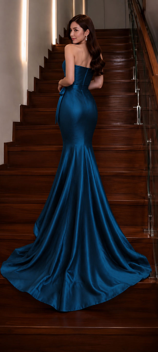 💙 Royal Blue Mermaid Gown Dress Design