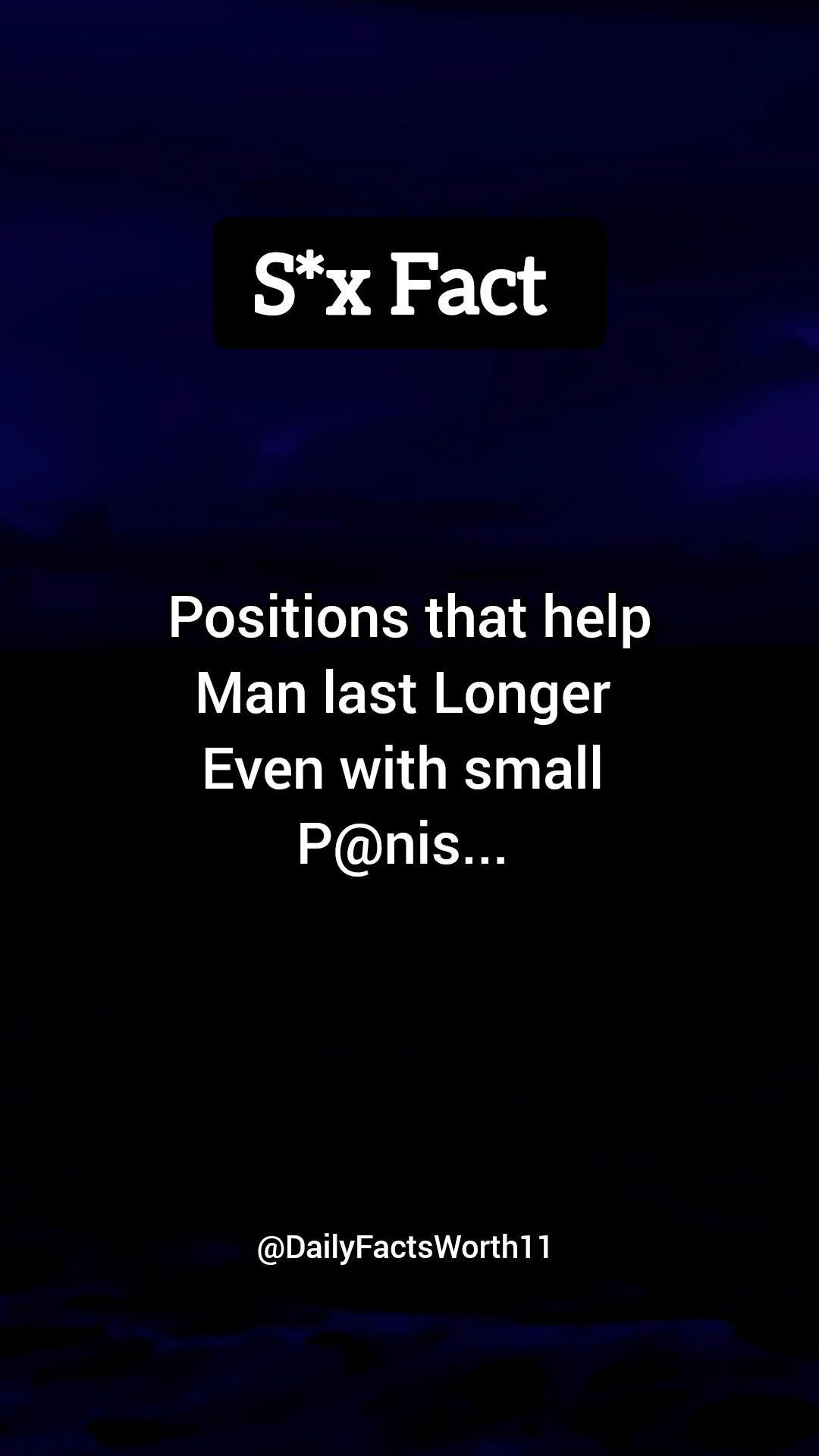 Positions that help man last longer even with small p@nis… #guyfacts # ...