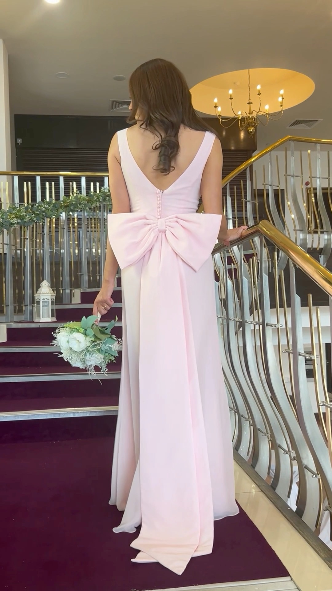 brown guest dress Berylove Women Maxi with Slit One Shoulder A Line Pleated Wedding Dress Size:34 Short mist Elegant Brown Dress for