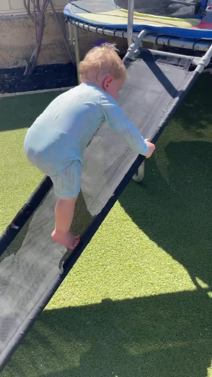 Bounce Down Trampoline Slide