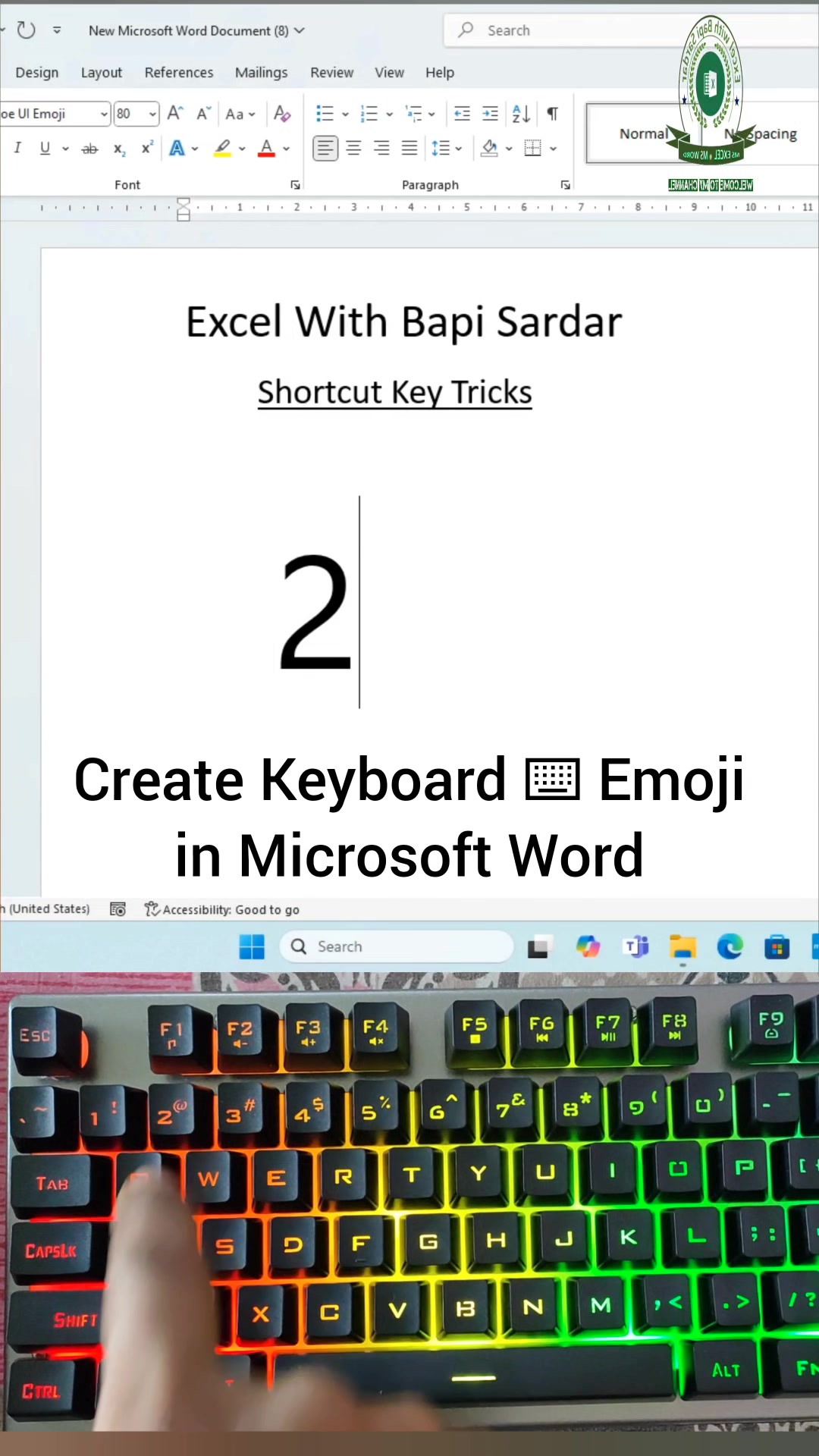 ⌨️ Create Keyboard Emoji in Microsoft Word Using Shortcut! Want to ...