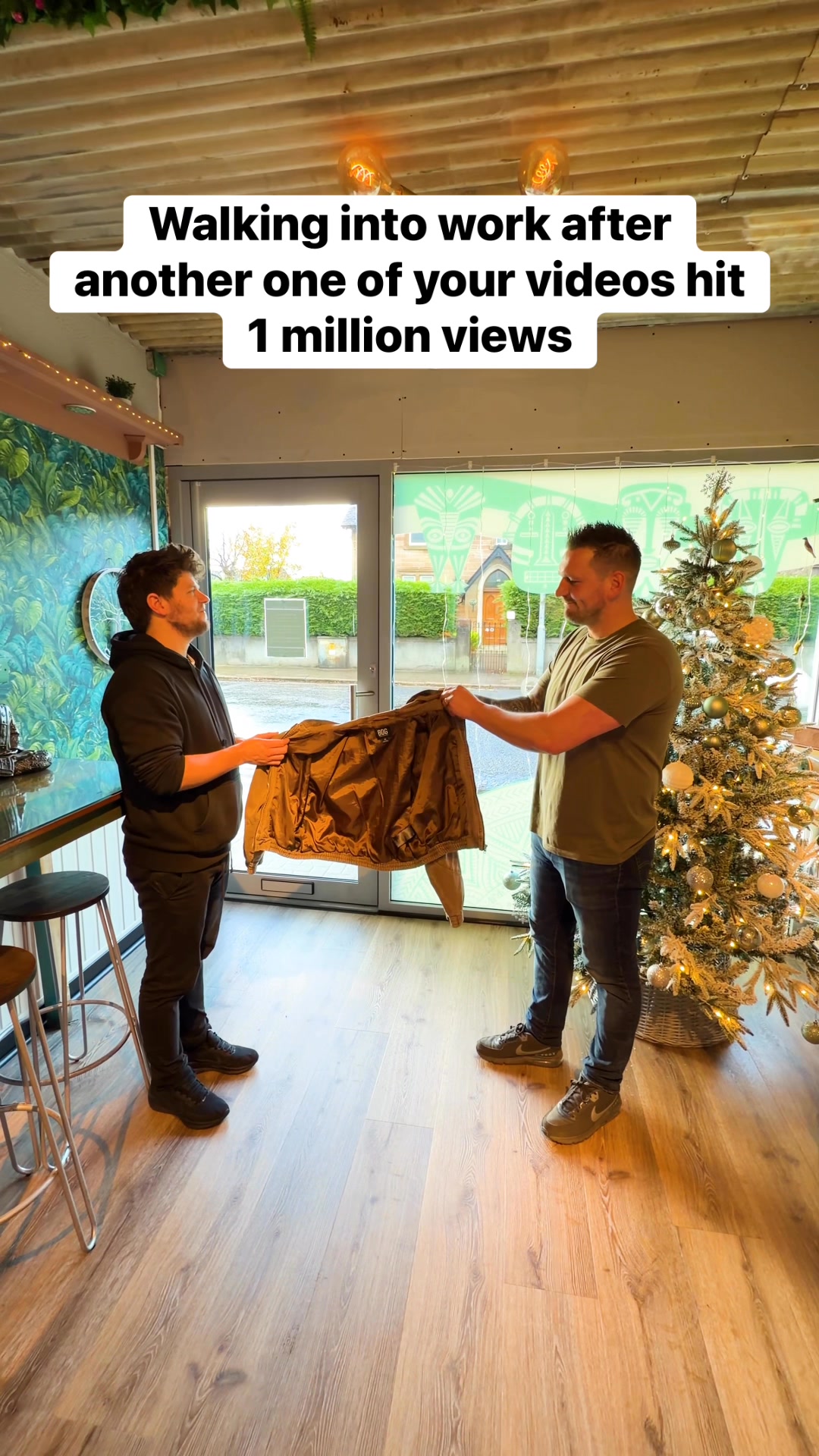 Walking into work after another one of your videos hit 1 million views ...