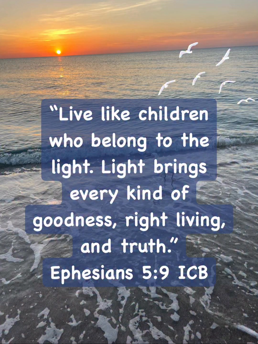 For you were once darkness, but now you are light in the Lord