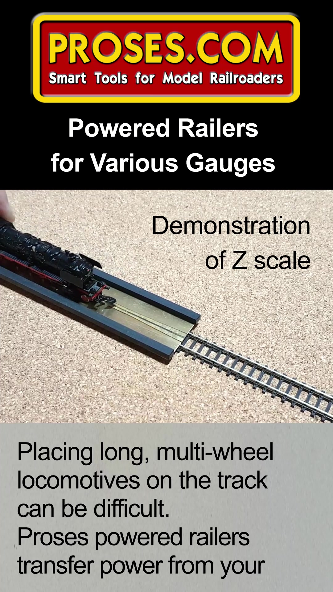 Z SCALE POWERED RAILER Proses powered rerailers transfer power from ...