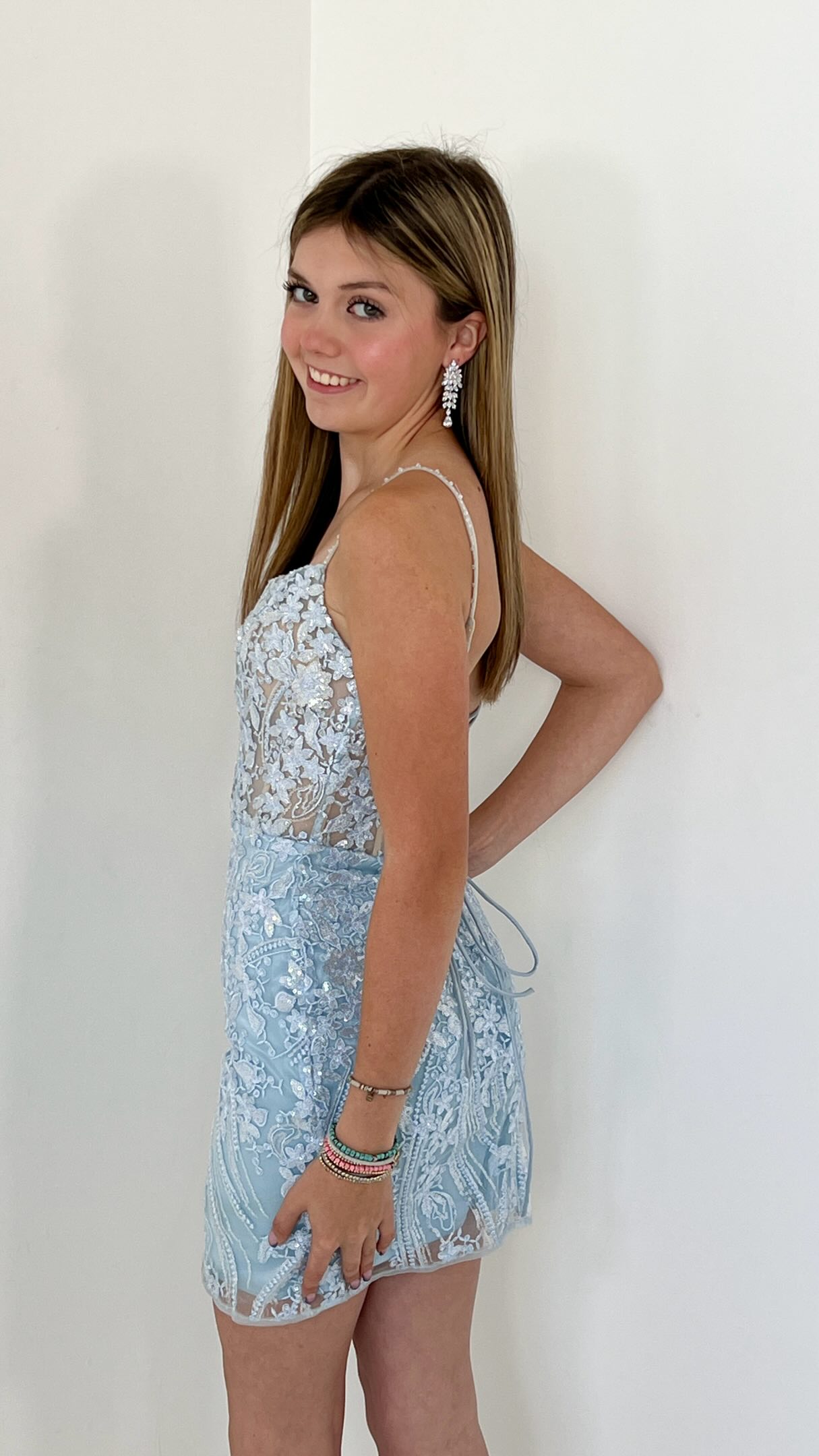 blue strapless prom dress Portia And Scarlett 21208 Long collection: HOLIDAYSHOP First Dance Lace Mini SELECT SIZE:S The plunging V
