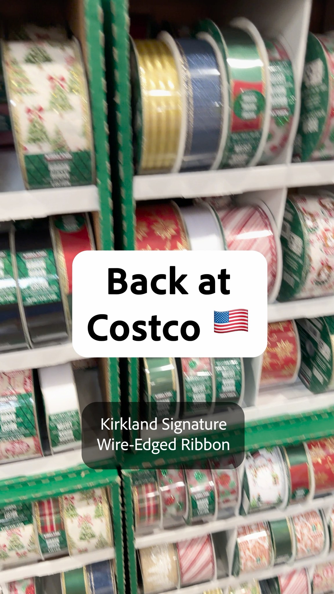 🎀 Kirkland Signature Wire-Edged Ribbon (🇺🇸 Itm. 175504) — 50