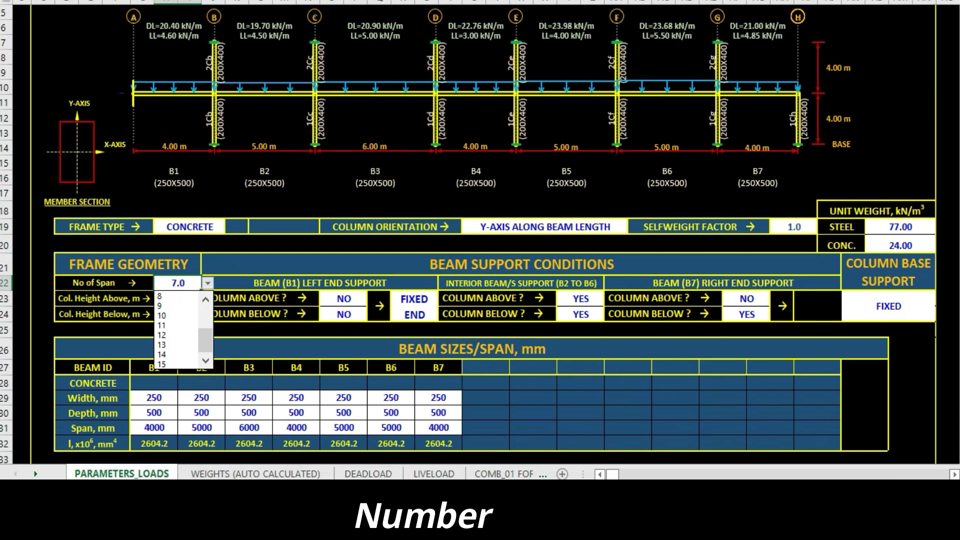 Structural Analysis Excel (exe) Programs/Applications ( Continuous Beam ...