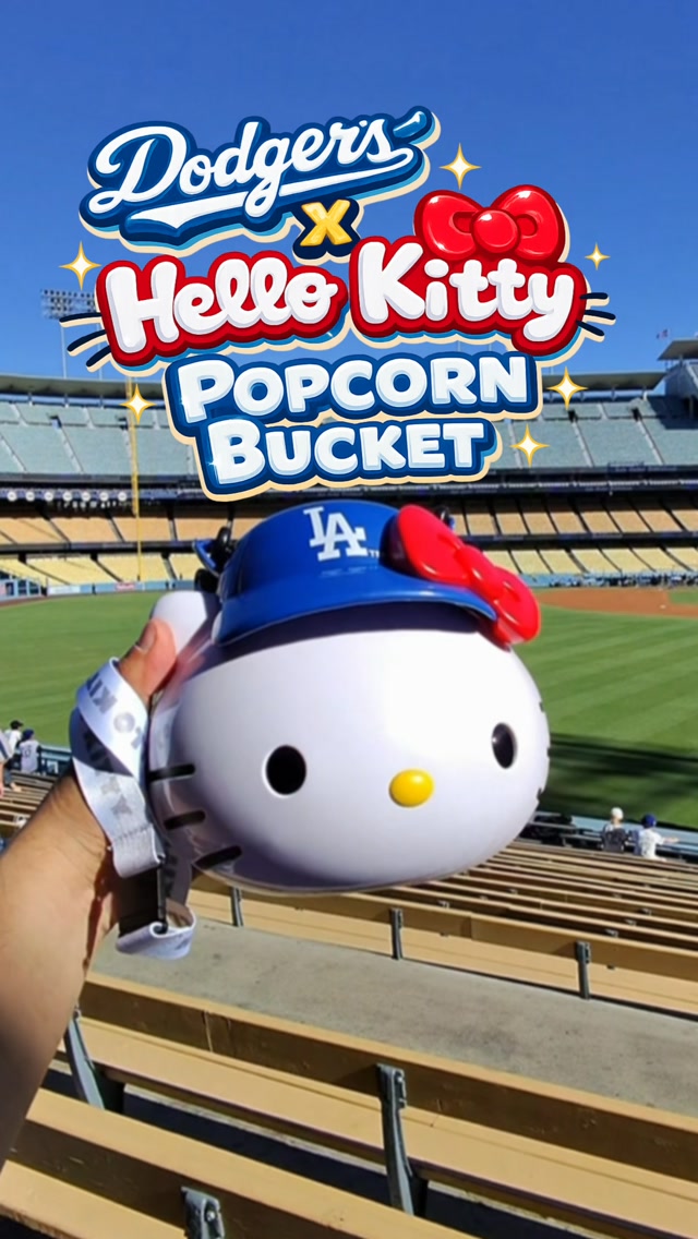 The Dodgers x Hello Kitty Popcorn Bucket is officially here! For