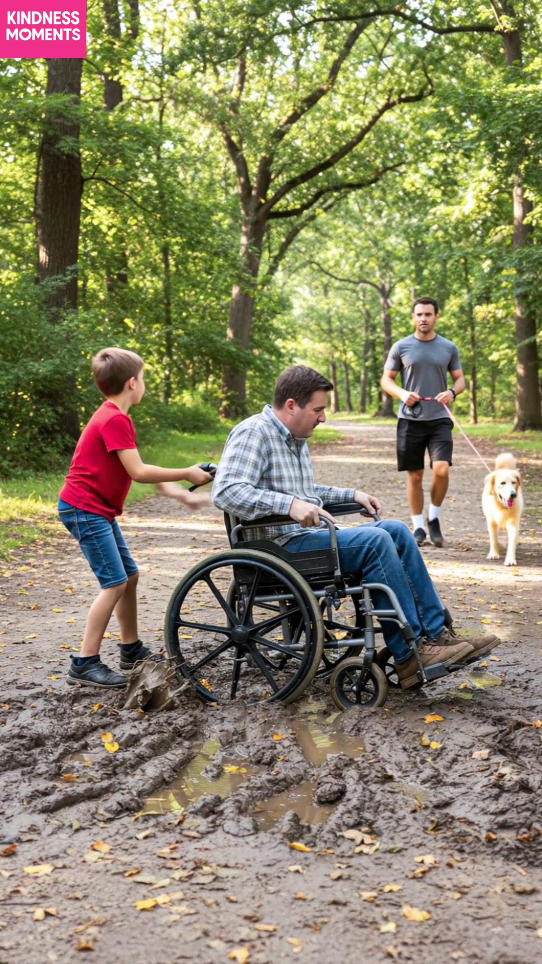 Kindness in the park as passersby come together to help a man in a ...