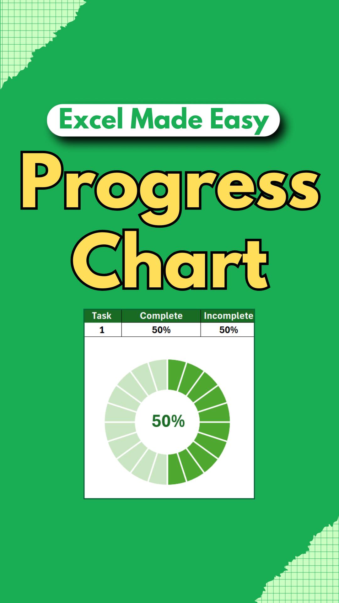 Learn how to create a Sliced Donut Chart in Excel to track task ...