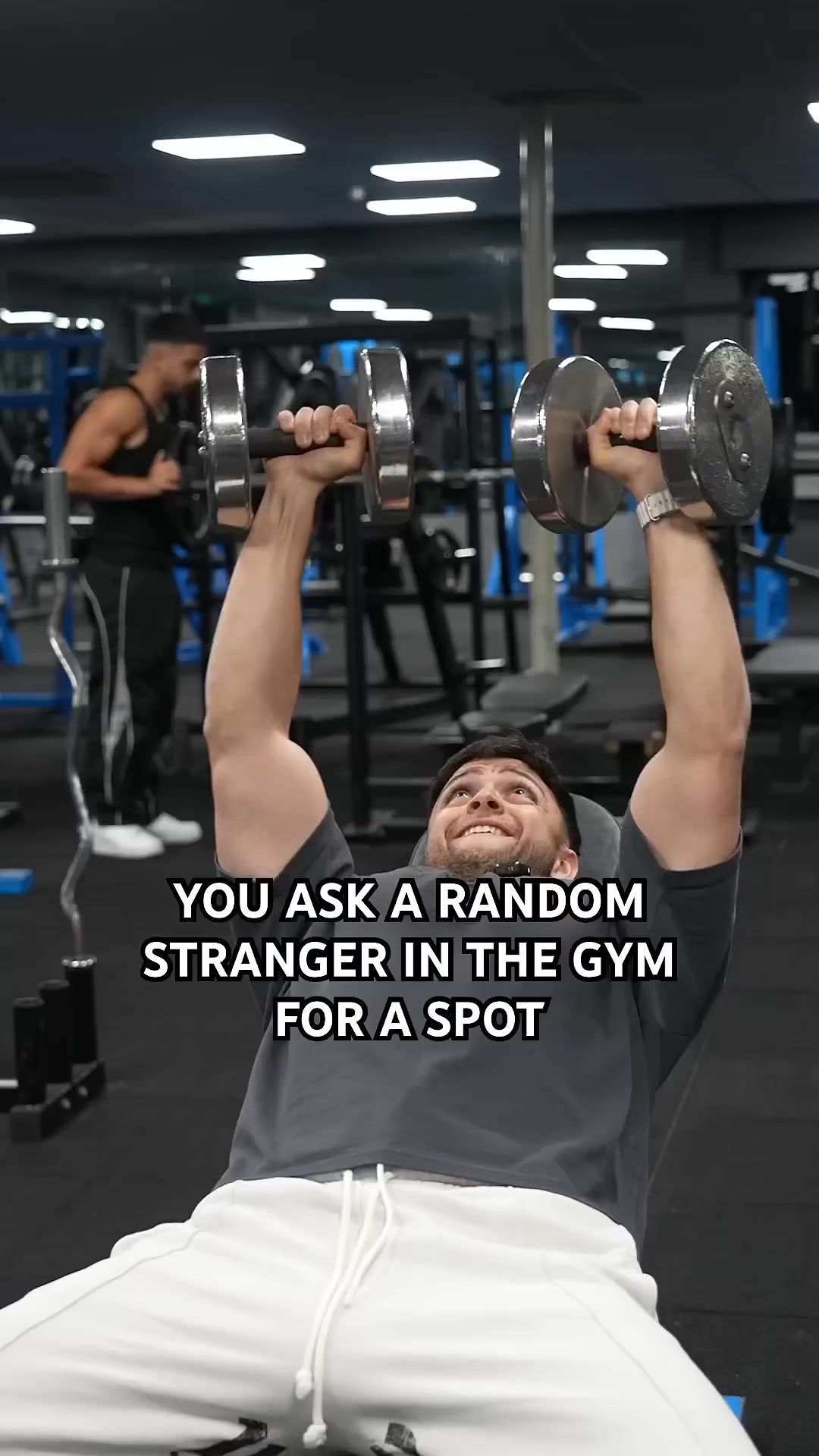 ASKING A STRANGER FOR A SPOT shorts short viral fitness gym | Jay Kara ...