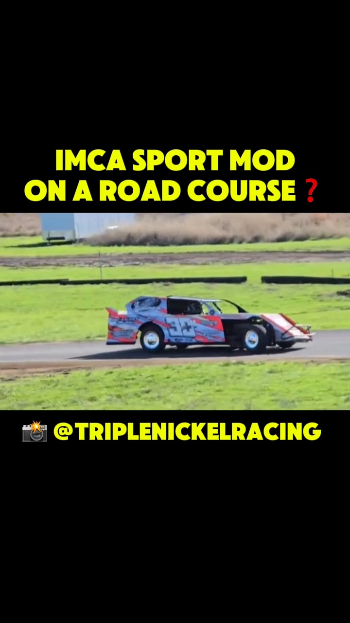 Have you ever seen a IMCA Sport Mod on a ROAD COURSE before⁉️ # ...