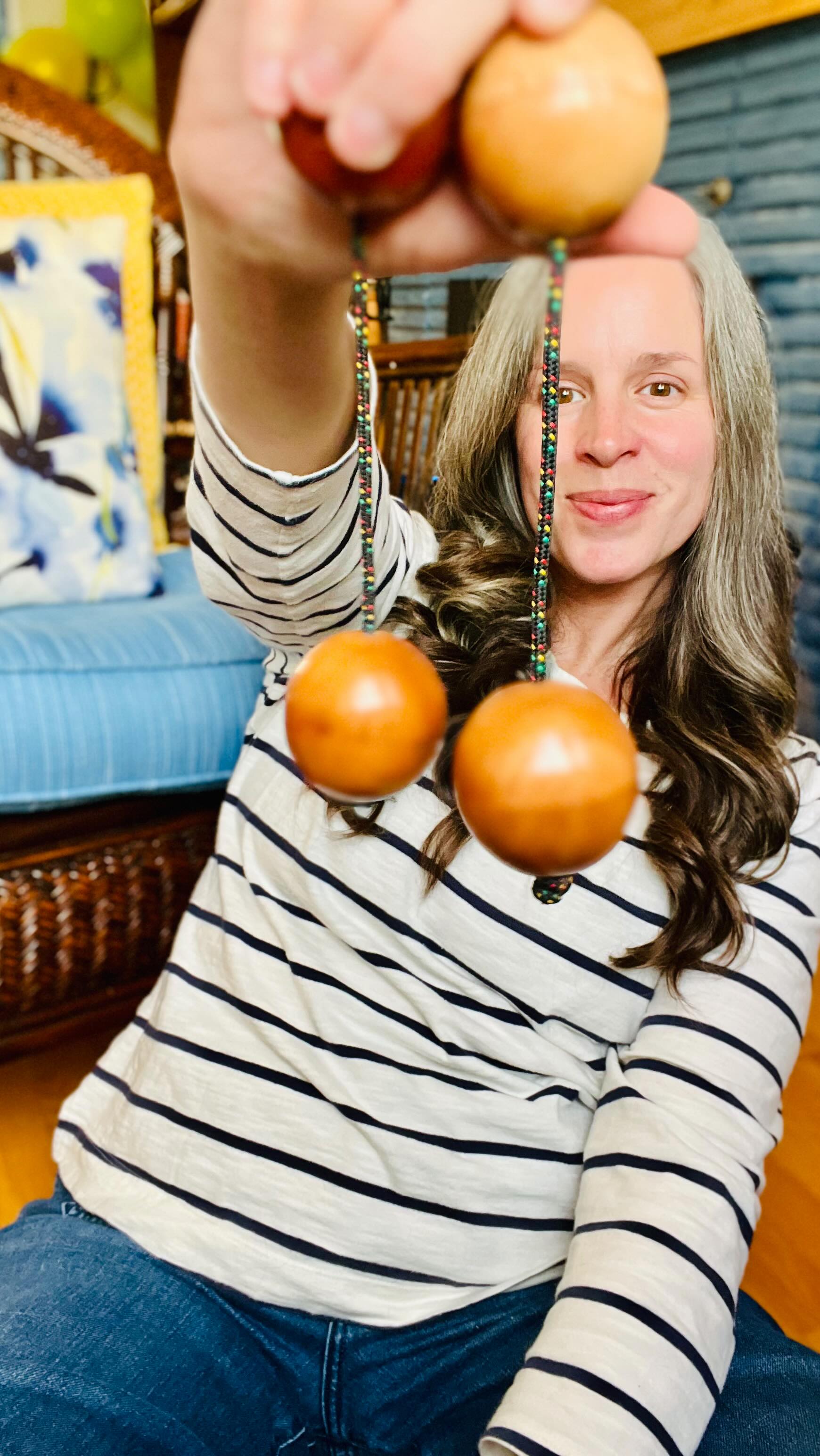 I can do hard things!! The 2 small percussion instruments I am holding ...