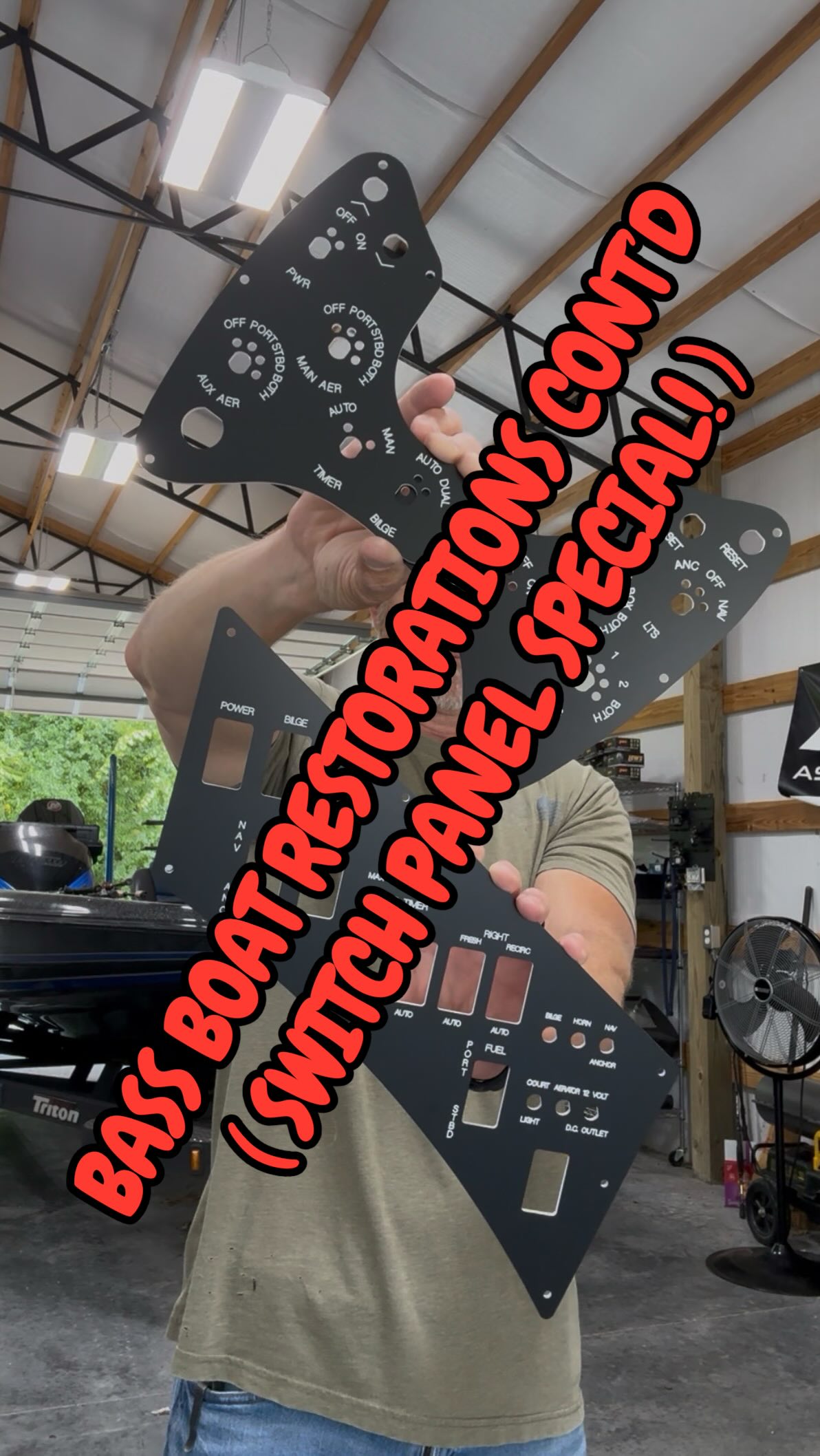 スイッチ If you own an early model bass boat and the switch panel letters