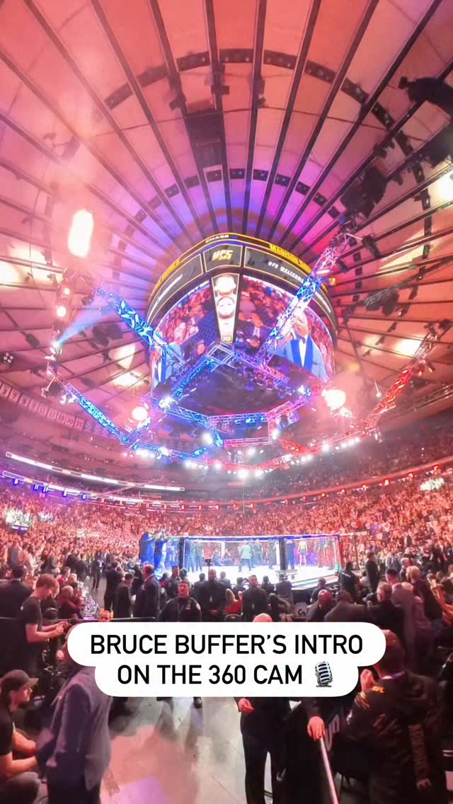 Bruce Buffer’s iconic intro, but make it 360 🔄 #UFC322 What a scene at ...