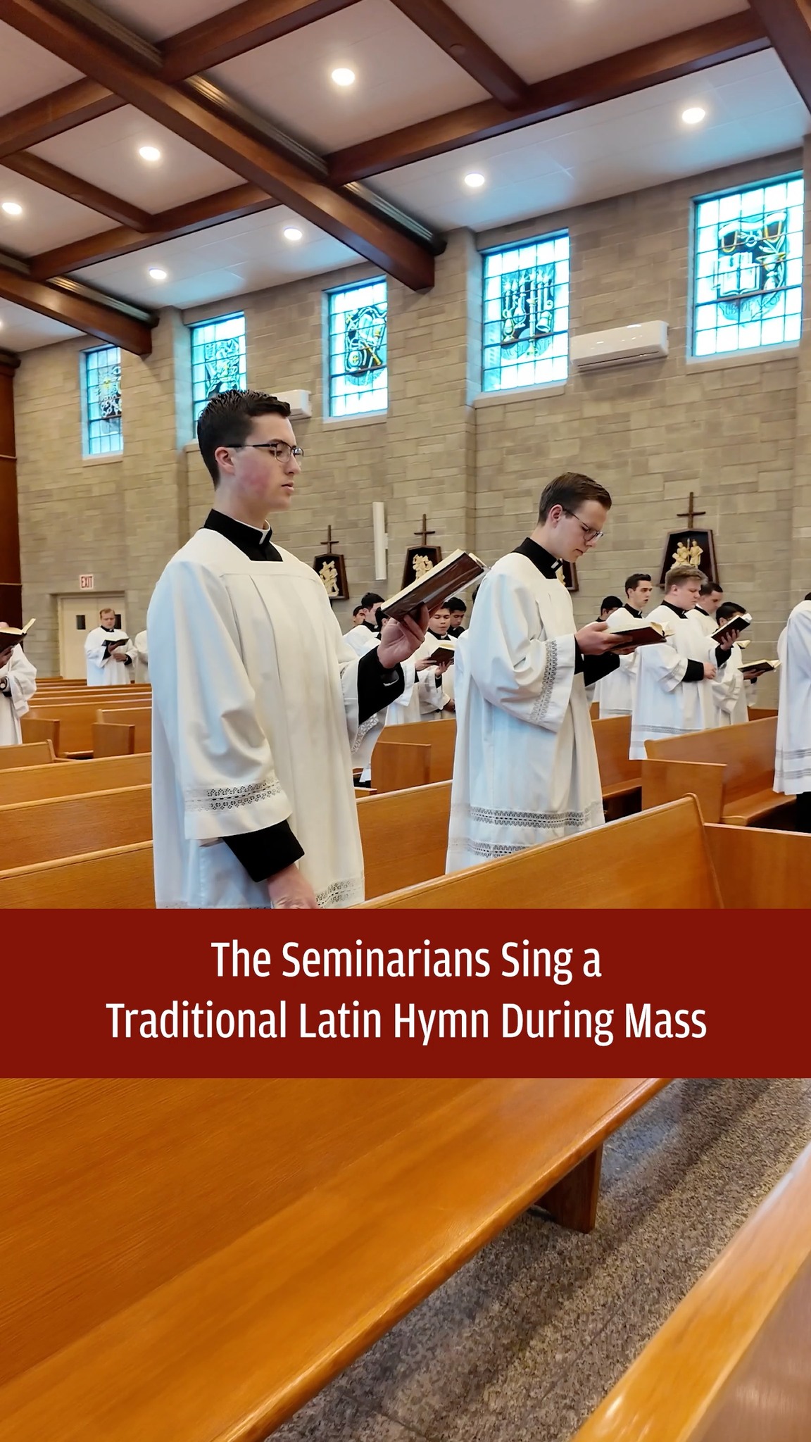 The Seminarians Sing a Traditional Latin Hymn During Mass | LC Cheshire ...