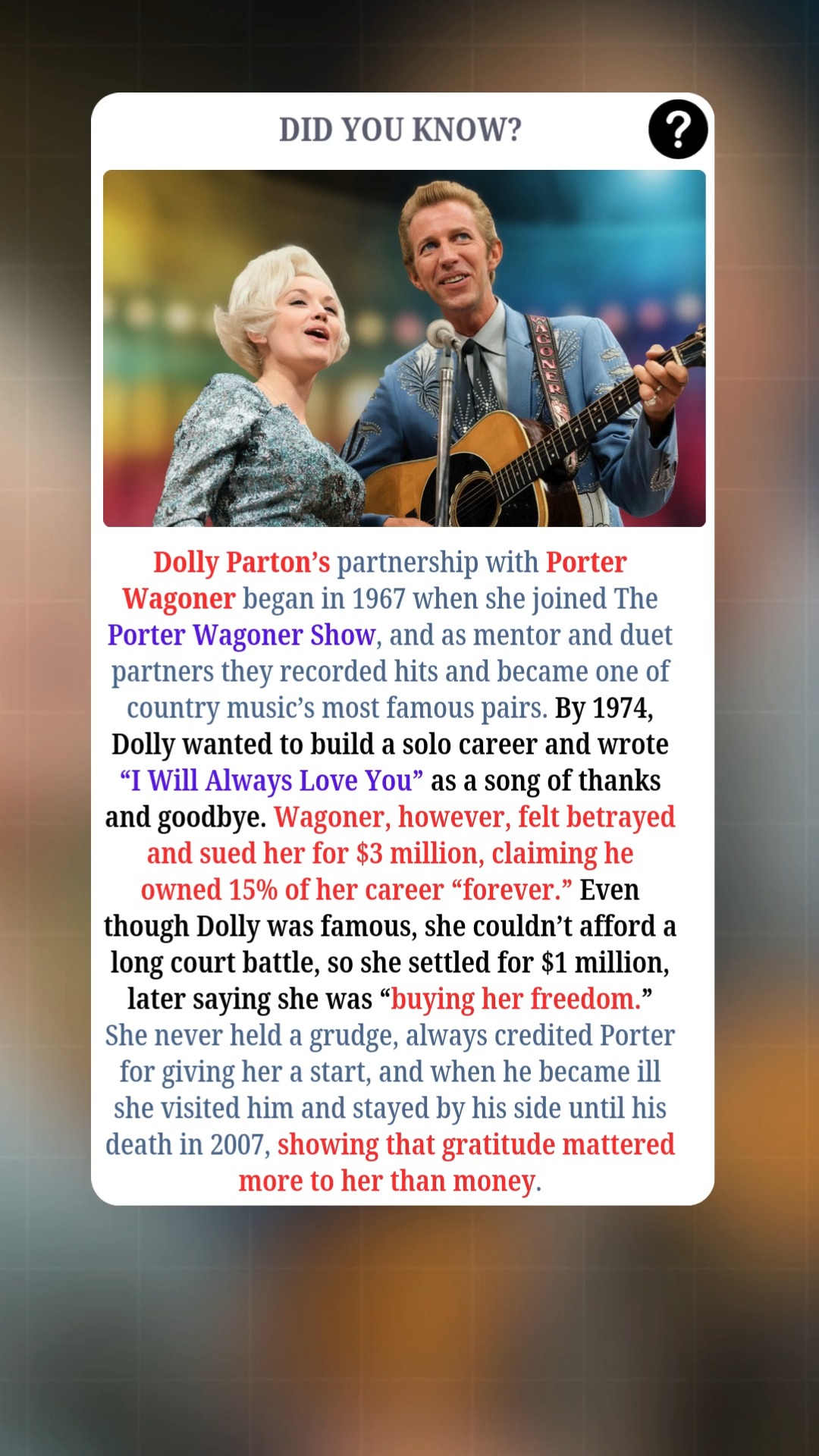 When Gratitude Mattered More Than Money:- In 1967, a young Dolly Parton ...
