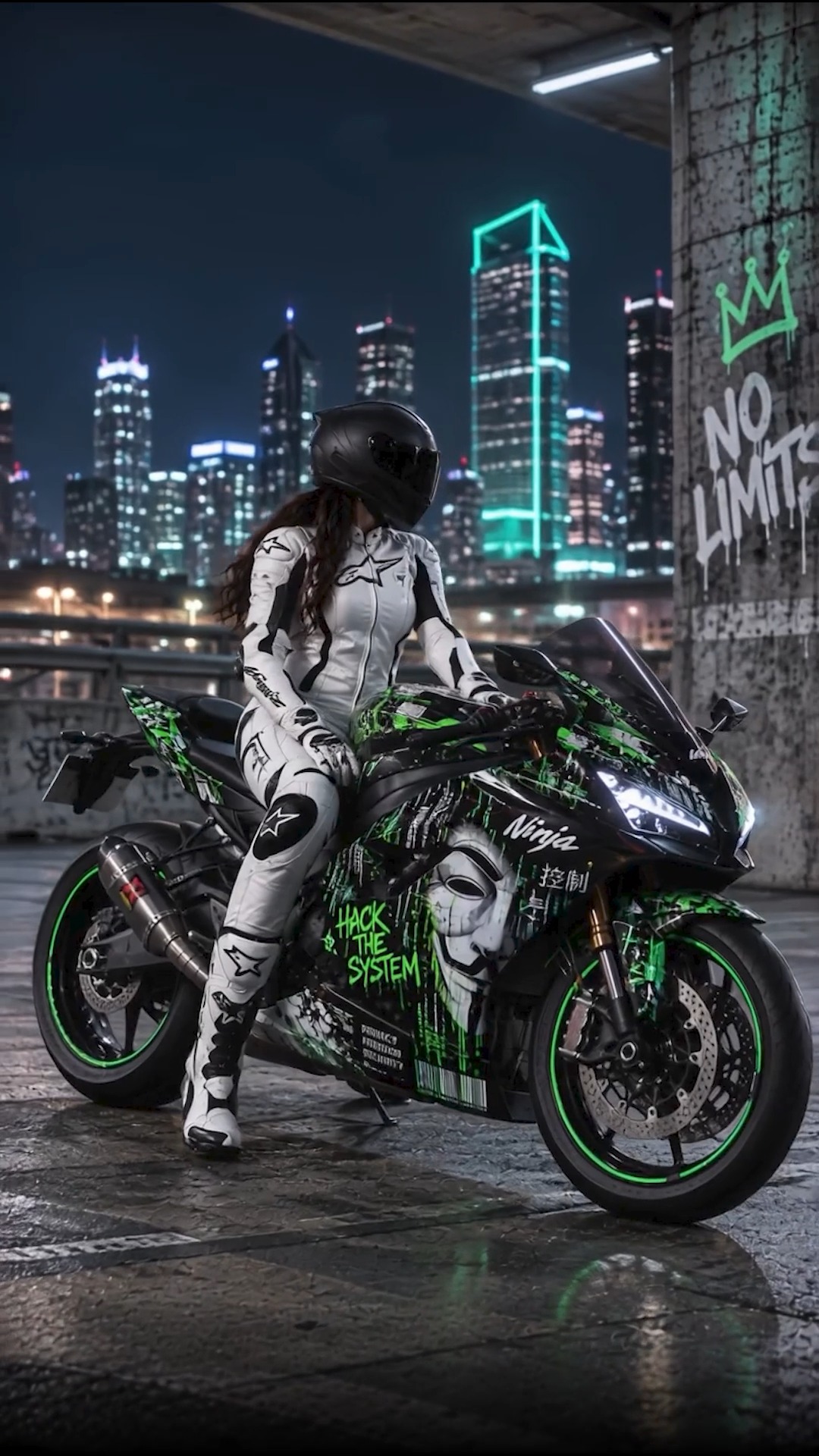 This Kawasaki Ninja just hacked the system. 💻⚡ A Hacker-inspired