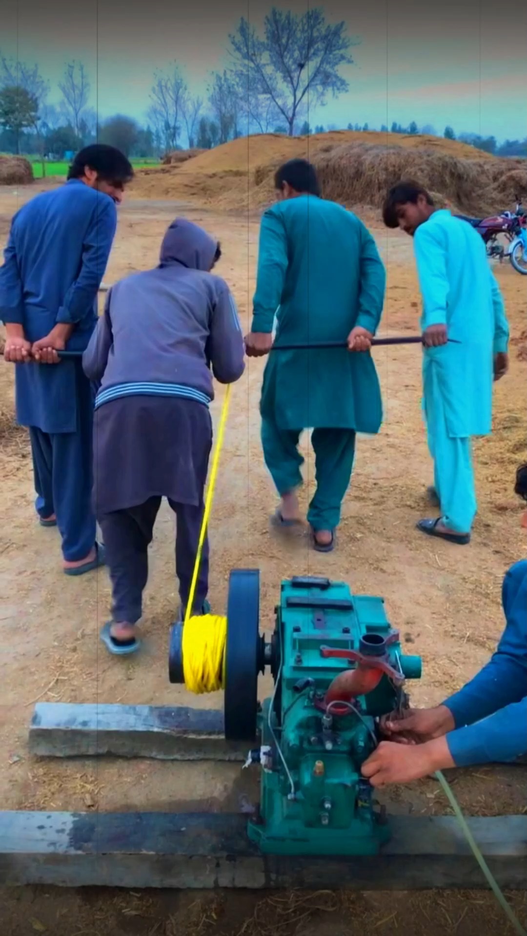 four idiots testing a brand new diesel engine 😂 | Indian Farmer | Facebook