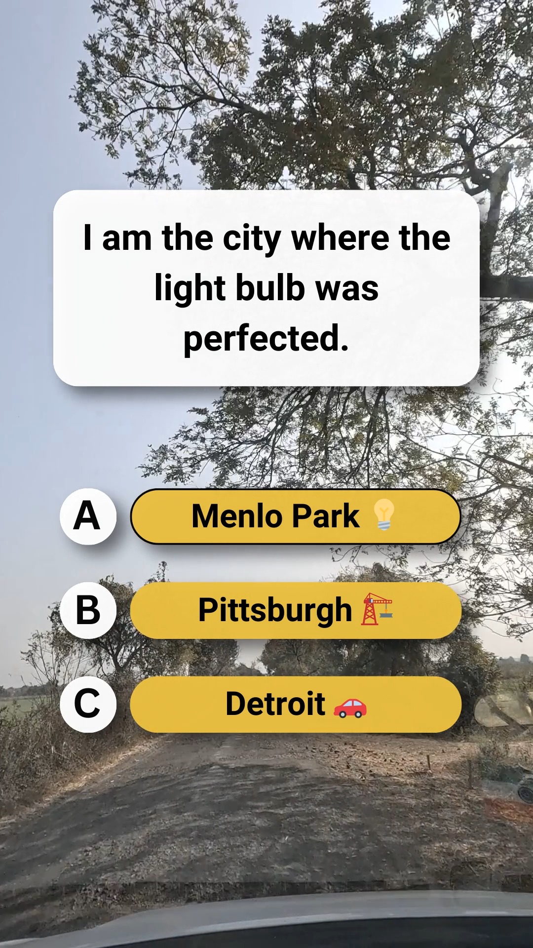 🔍💡 I am the city where the light bulb was perfected! Can you guess? 🤔🧠⏳ ...
