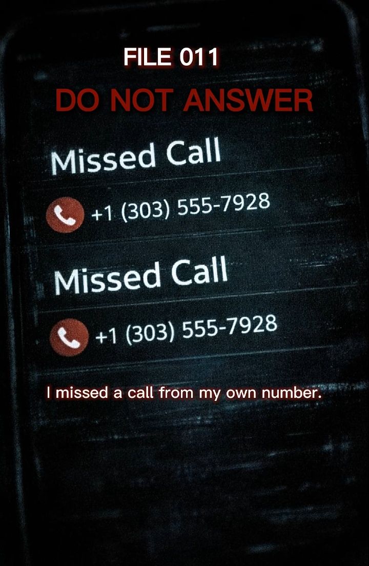 FILE 011 — THE MISSED CALL The missed call came from my own number. The ...