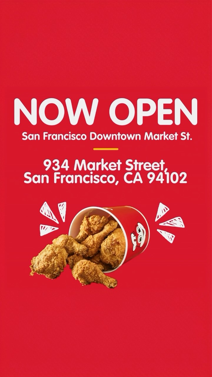SFO, we're NOW OPEN! 🎉 Jollibee San Francisco Downtown Market St