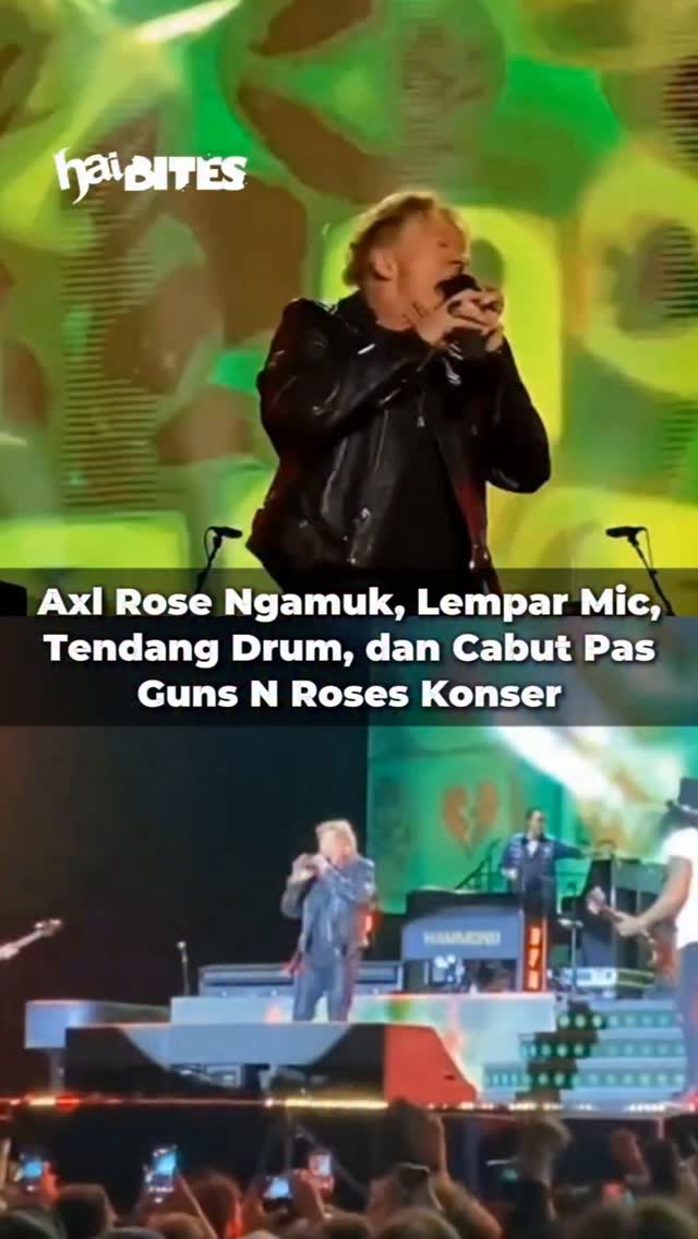 Axl Rose keliatan ngamuk pas Guns N' Roses tampil di Buenos Aires ...