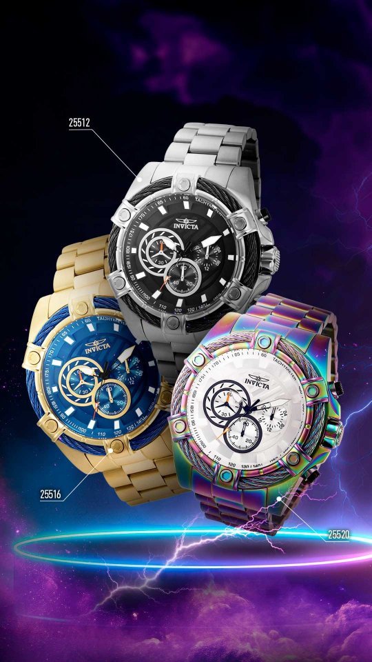 Invicta - This gold Subaqua Poseidon exudes power and beauty. It