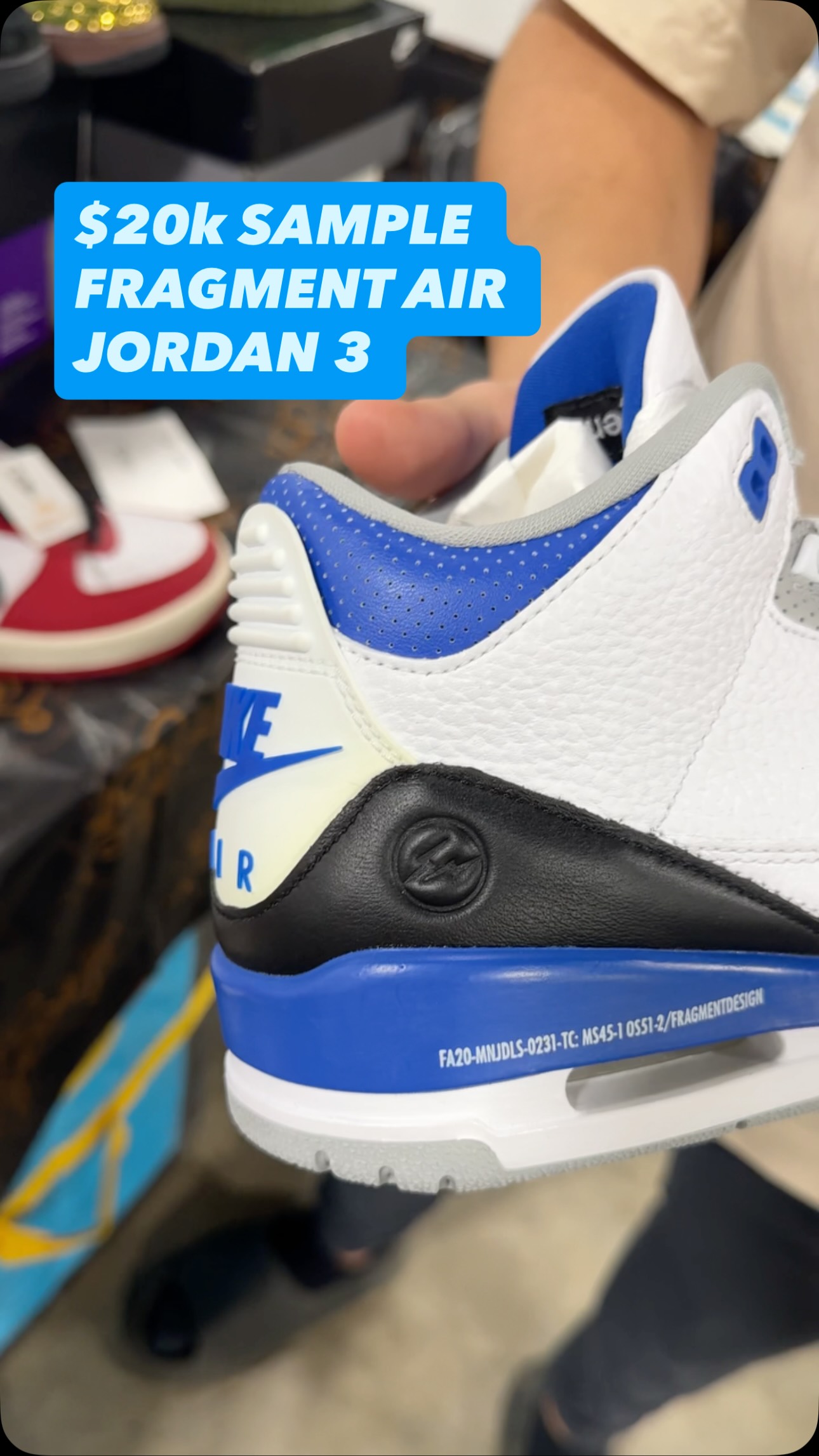 $20,000 for these Sample Fragment Air Jordan 3
