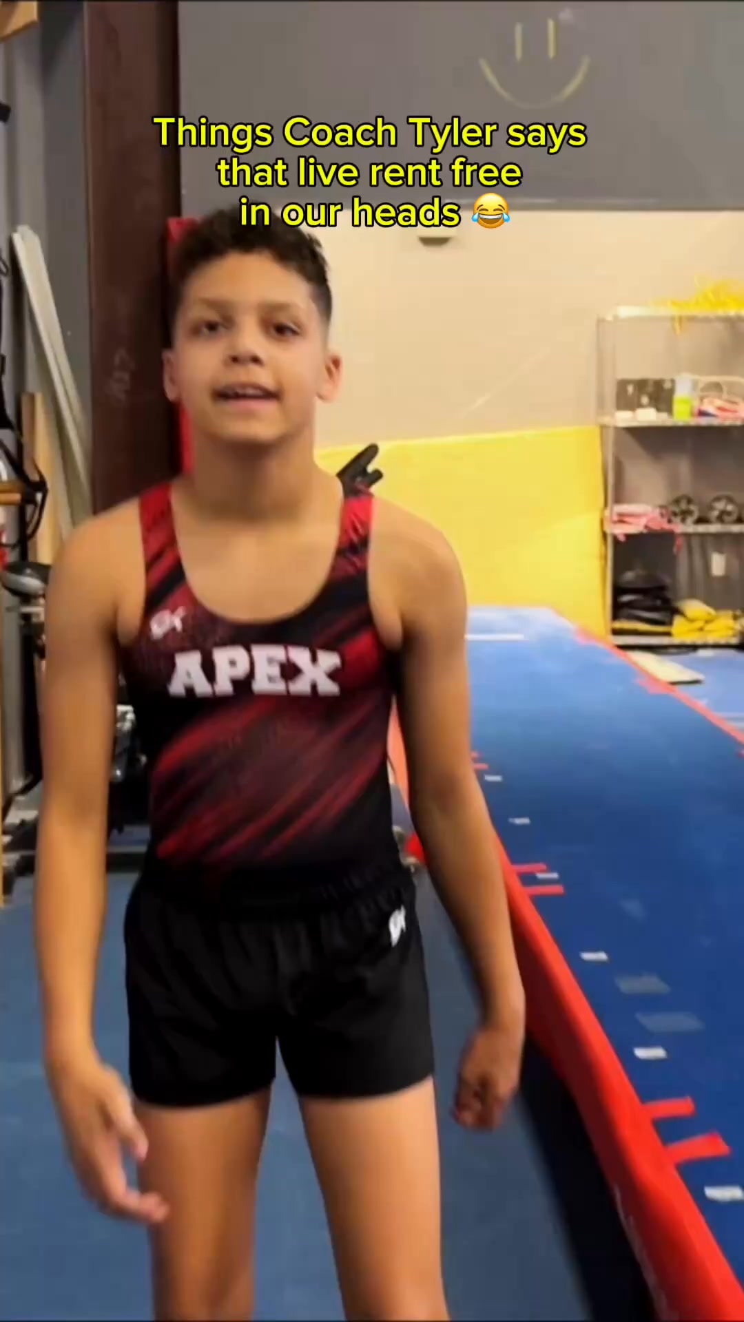 Coach Tyler Core 😂 #apextumbling #gymnastics #tumbling #trampoline # ...