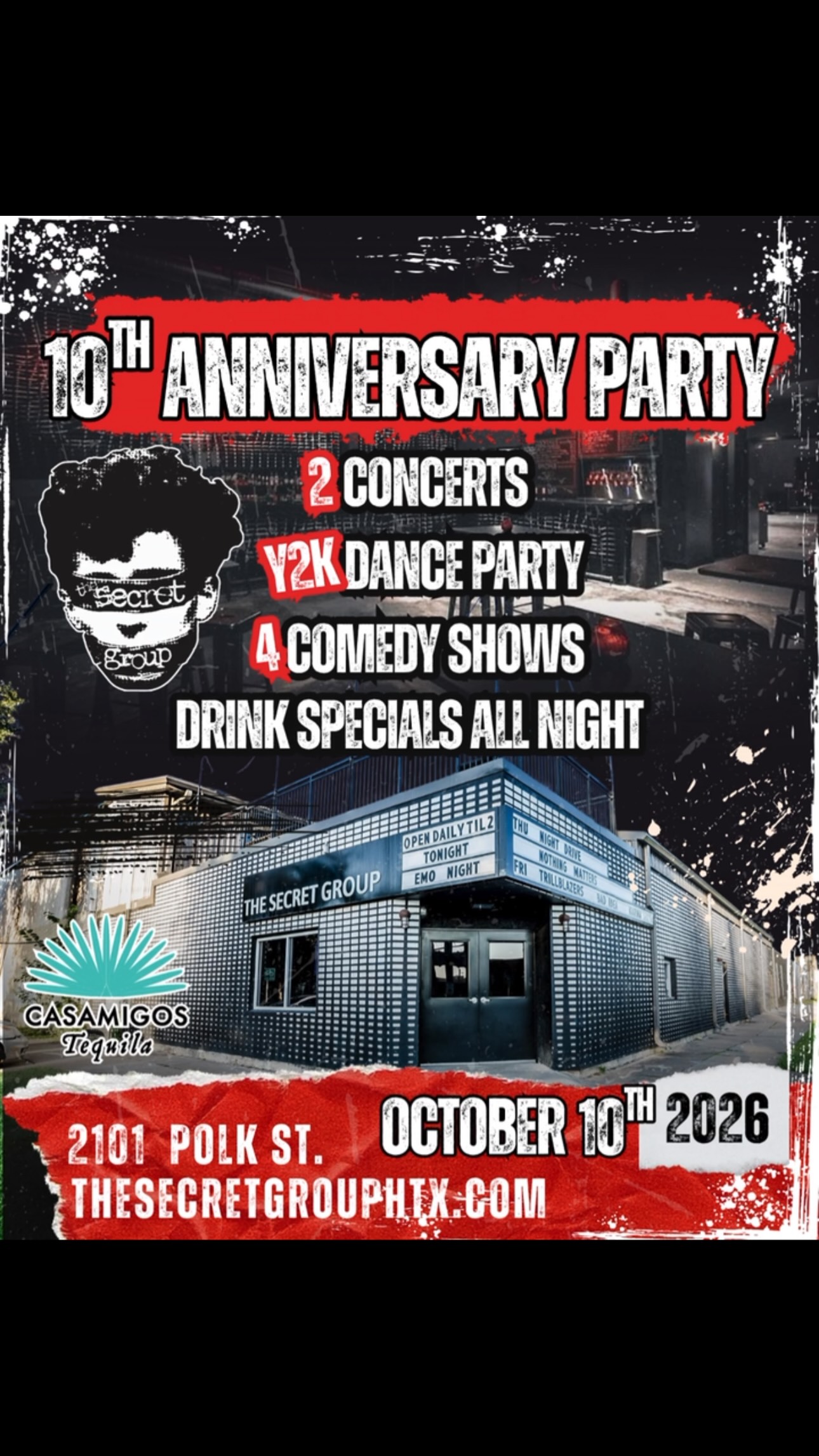 It's been 10 years Houston! We gotta celebrate! Main Entry FREE