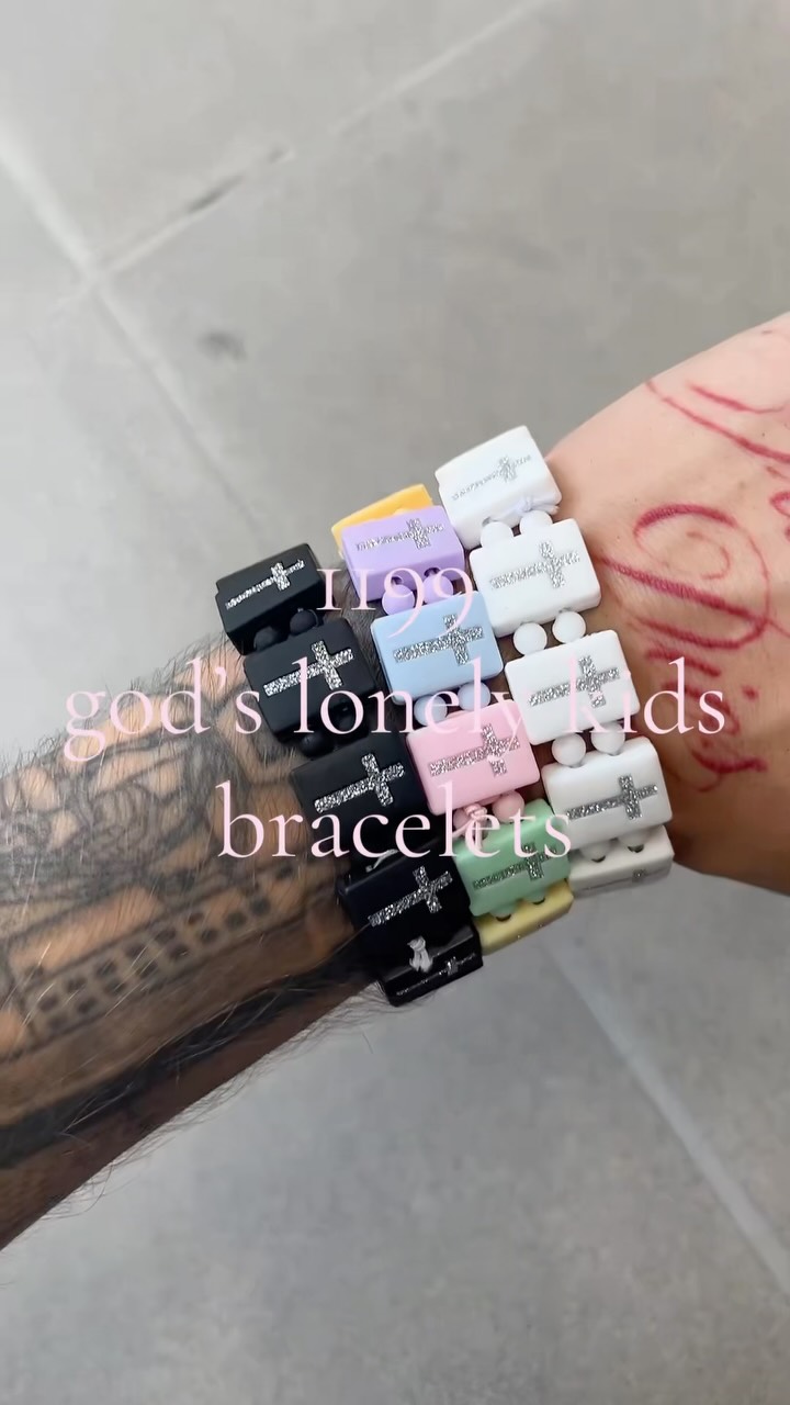 bazo 1199 “god's lonely kids” bracelets ✝️ shop at unico13.com