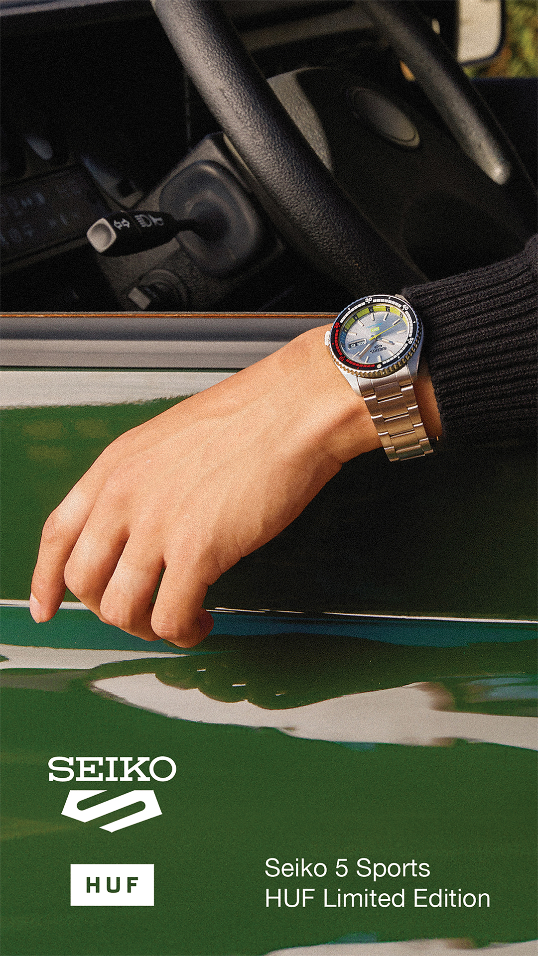 Seiko 5 Sports x HUF Limited Edition 🛹⏱️ Introducing the