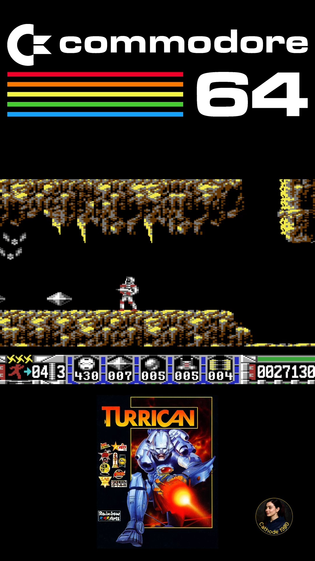 Run, gun, and explore — C64 style 💾🔫 Turrican on the Commodore