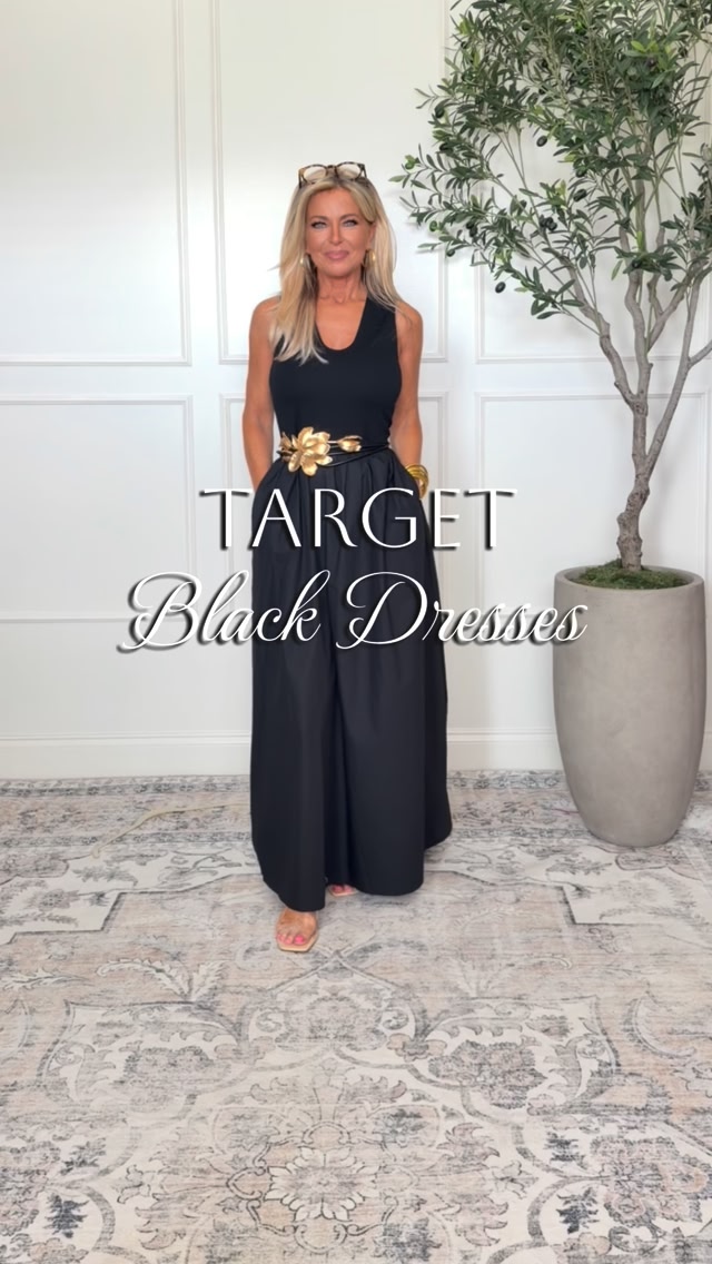target black dress 3 great dresses from Target! These are priced well and all can transition from day to night 🖤, Comment BLACK and I’ll send the info right over. | Lori & friends Size:UK30 western maxi dress X Large. Stripe Dresses & Jumpsuits Maxi