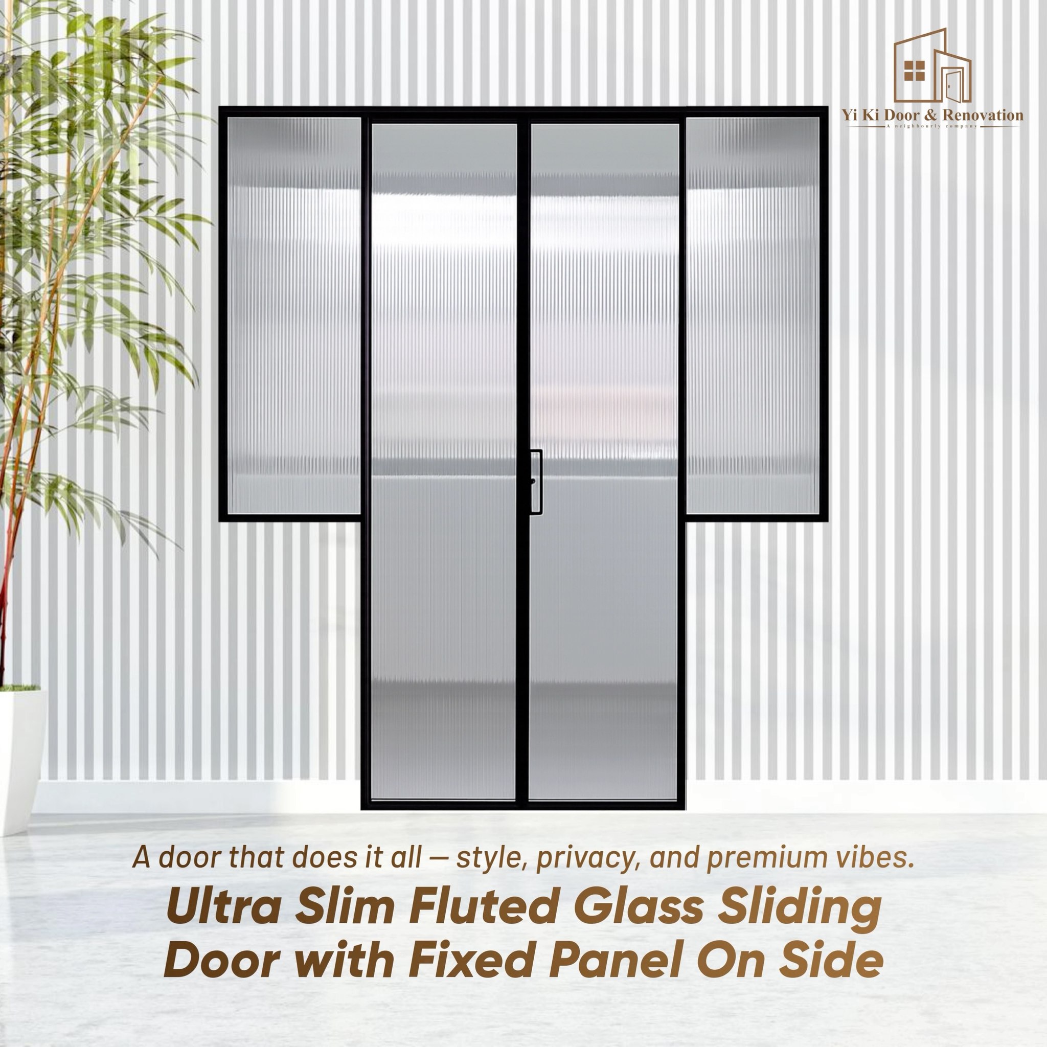 A door that quietly upgrades the whole space💫 Our Ultra Slim Fluted ...