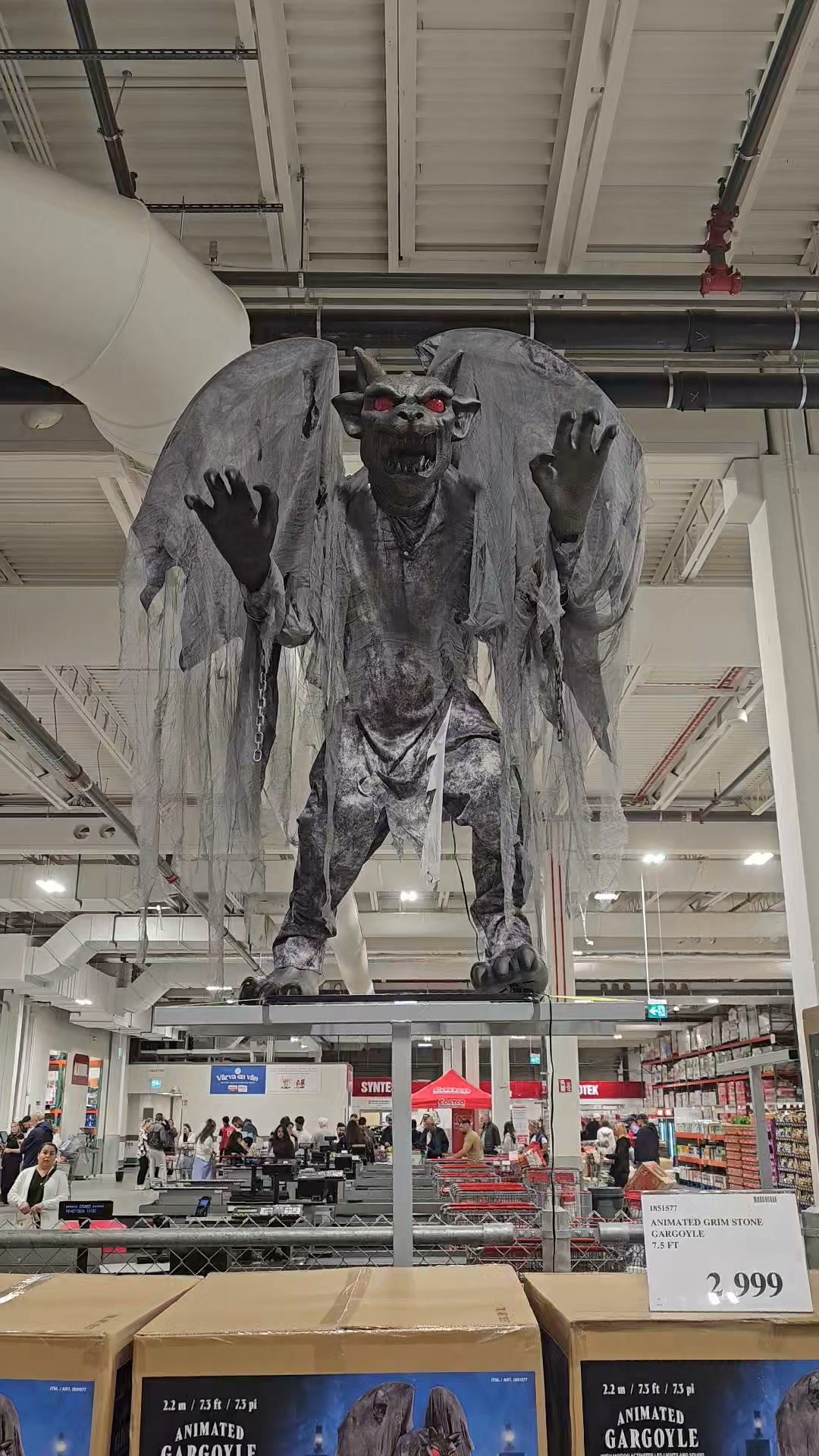 NEW 7ft Costco Gargoyle! . . . . . #halloween #gargoyle #costco