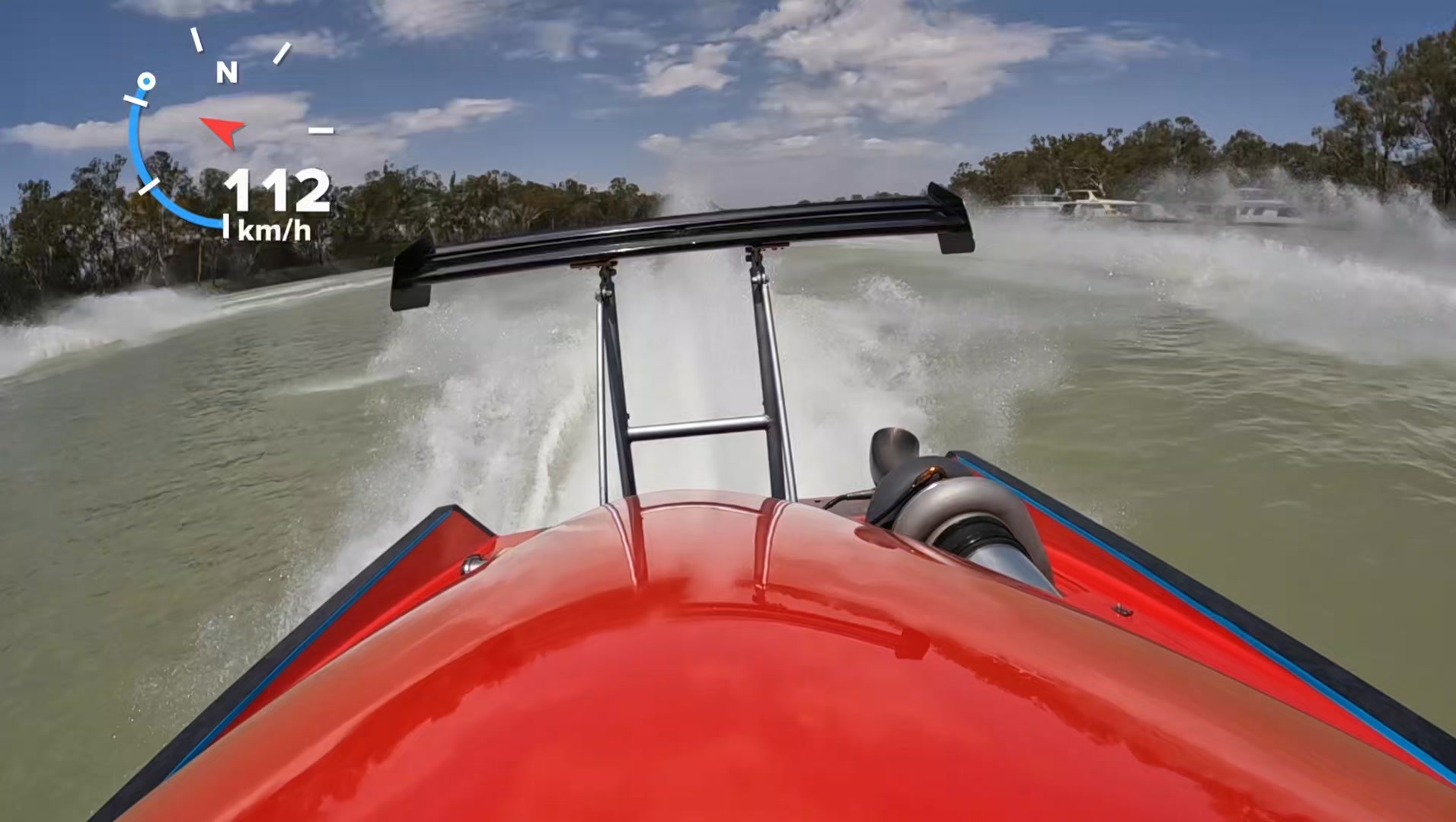 And heres the follow up video. Facing backward. The spray had a little ...